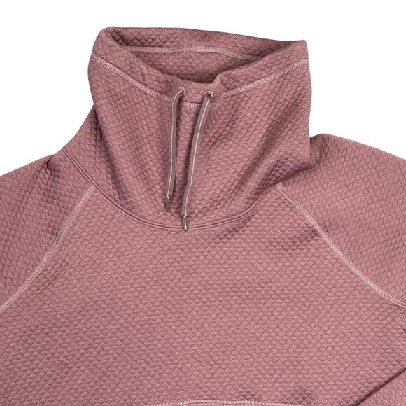 Marmot Annie Quilted Sweatshirt Womens Large Pink Long Sleeve Cowl Neck Pullover - Picture 4 of 10